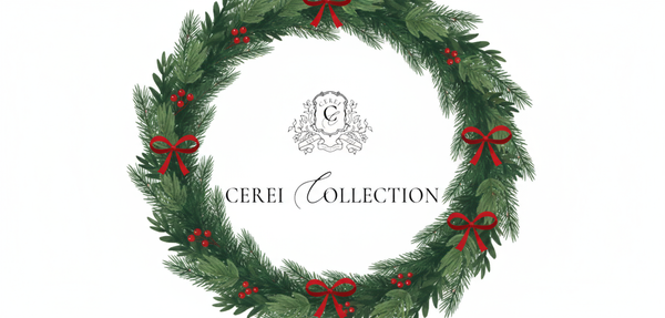 Logo CEREI COLLECTION con corona navideña